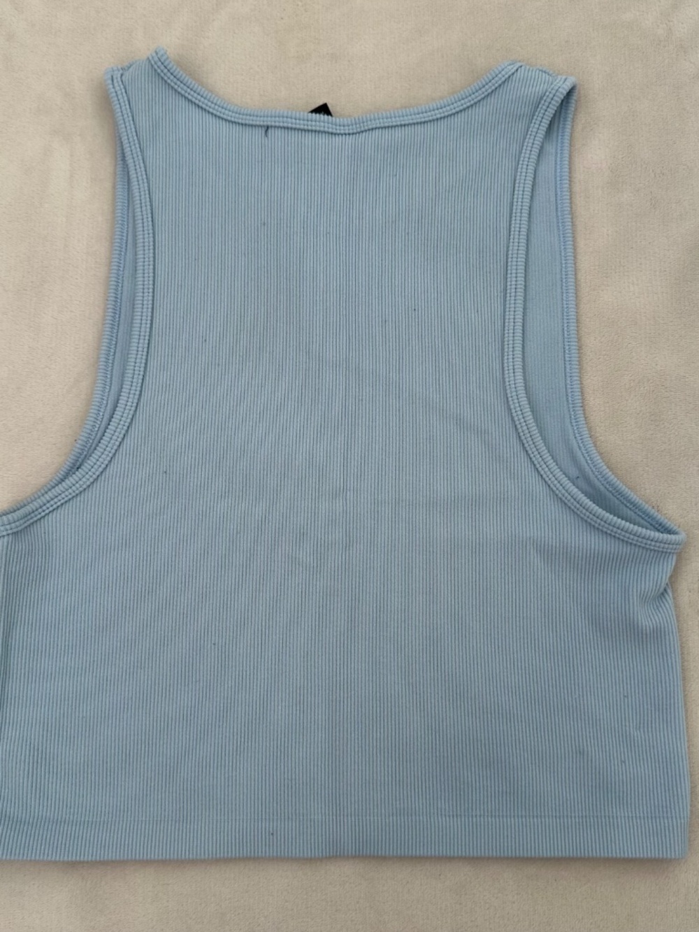 H&M Light Blue Ribbed Crop Tank - Picture 4 of 4
